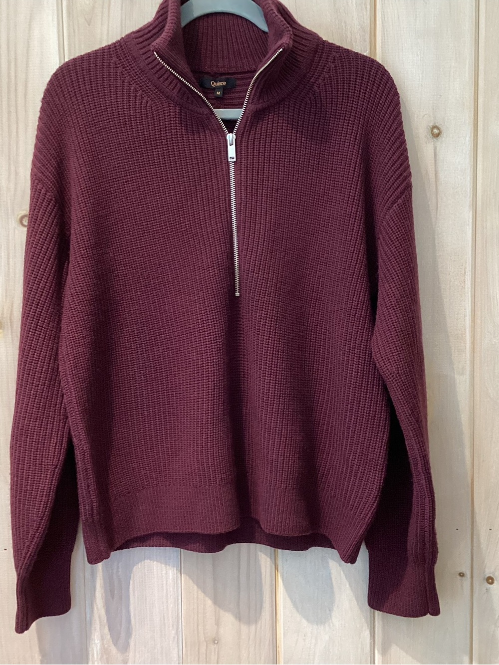 Quince Australian Merino Wool Half Zip Sweater